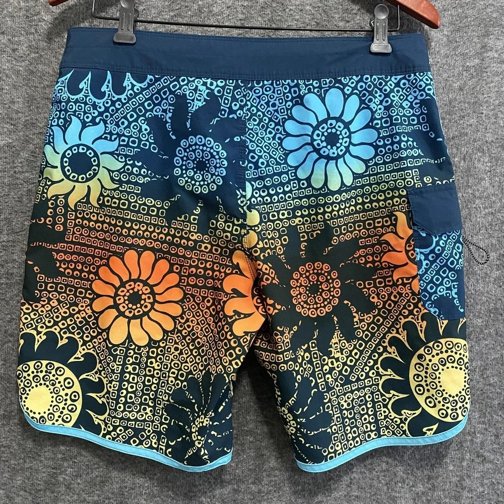 Billabong Airlite Board Shorts Mens 31 Blue‎ Floral Quick Dry Surf Beach Resort